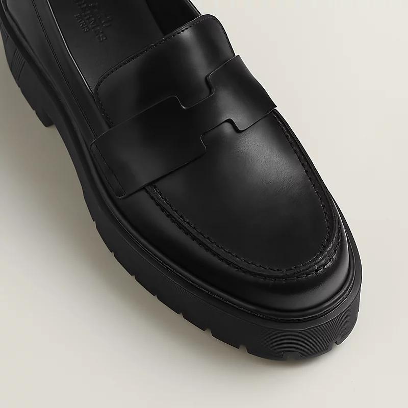 Giày Hermes Hitch Loafer Nữ Đen